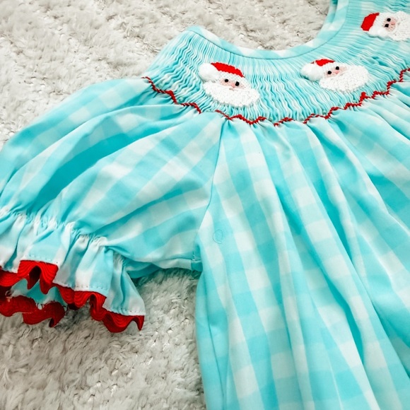 Like New! Toddler Girl’s Smock Santa Dress - Size 3T - Picture 3 of 6